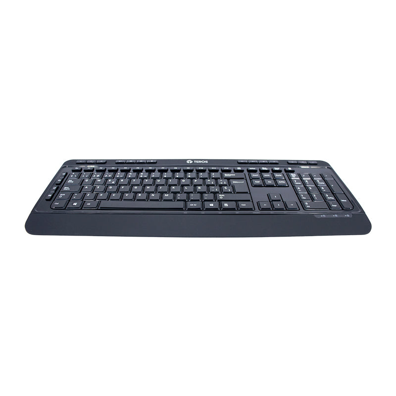Teclado Inalámbrico Teros Te-4074cs, 2.4ghz, Usb,negro Trabaja Con Comodidad Y Es