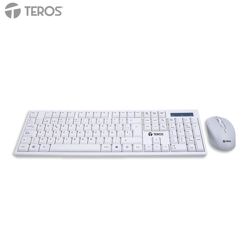 Combo Inalámbrico Teclado + Mouse Teros Te-5016s,blanco Combo Inalámbrico Teros T