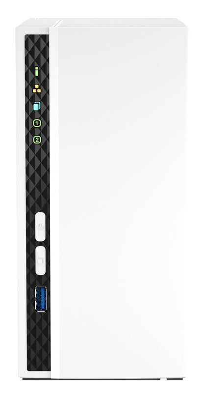 QNAP TS-233 NAS Torre ARM Cortex-A55 2 GB 0 TB QNAP QTS Blanco