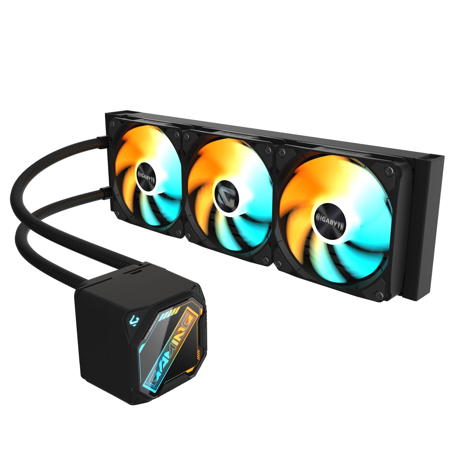 GIGABYTE GAMING 360 Refrigeración Líquida para CPU - 3x120 mm Ventiladores ARGB, Mecanismo de enclavamiento deslizante, DAISY-CHAIN, Compatible con Intel LGA 1851 y AMD AM5