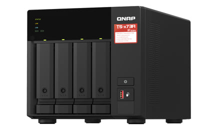 QNAP TS-473A NAS Torre Ryzen Embedded V1500B 8 GB DDR4 0 TB QNAP Turbo System Negro
