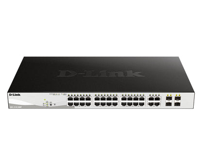 D-Link DGS-1210-28P switch Gestionado L2 Gigabit Ethernet (10/100/1000) Energía sobre Ethernet (PoE) 1U Negro