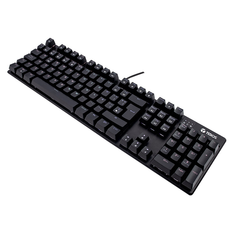 Teclado Mecánico Te-4068g, Retroiluminación Rainbow, Usb 2.0, Español, Color Negro[@@