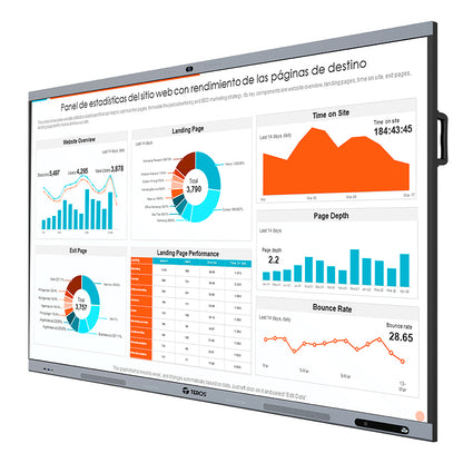 Pantalla Táctil Interactiva Teros Te8612w, 86 D-led Ips (3840x2160), 8ms, 8gb, Andro
