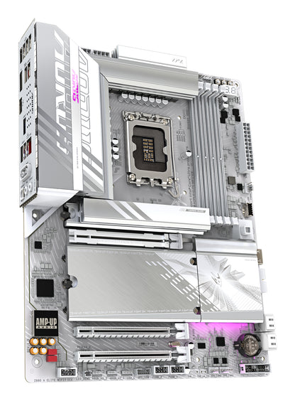 GIGABYTE Placa base Z890 AORUS ELITE WIFI7 ICE - Compatible con CPUs Intel Core Ultra (Serie 2), VRM de 16+1+2 fases, hasta 8800MHz DDR5 (OC), 1xPCIe 5.0 + 3xPCIe 4.0, Wi-Fi 7, LAN 2.5GbE, Thunderbolt 4