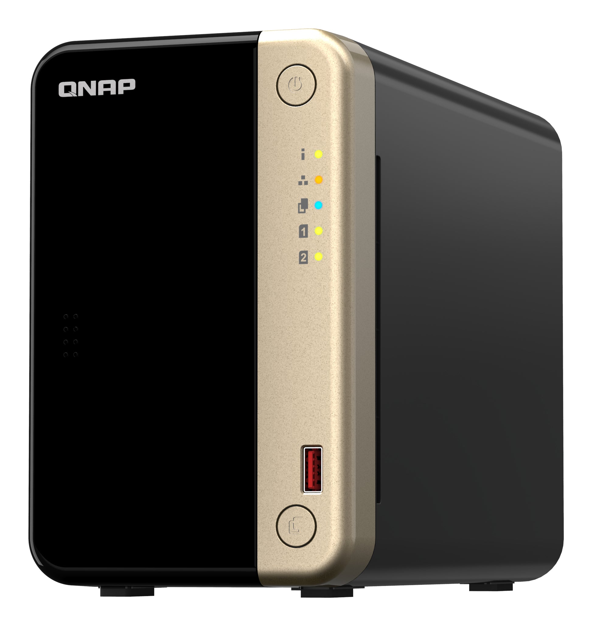 QNAP TS-264 NAS Torre Intel® Celeron® N5095 8 GB 0 TB QNAP Turbo System Negro, Oro