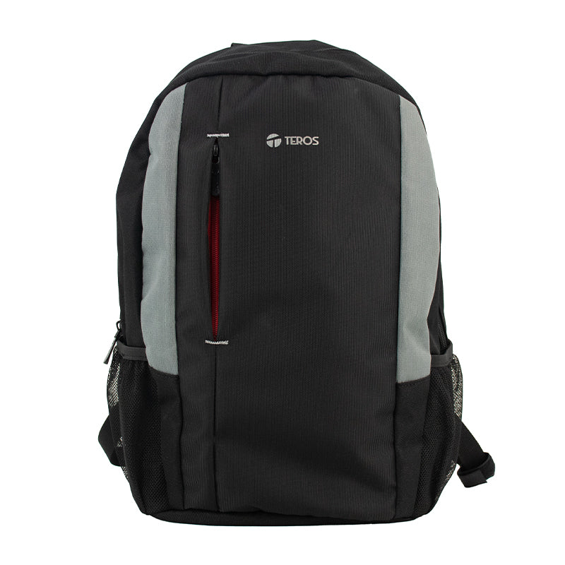 Backpack Teros Te-9040bs, Para Notebooks De Hasta15.6, Color Negro/gris Protege
