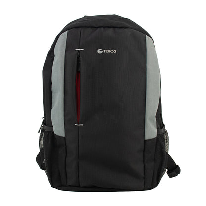 Backpack Teros Te-9040bs, Para Notebooks De Hasta15.6, Color Negro/gris Protege