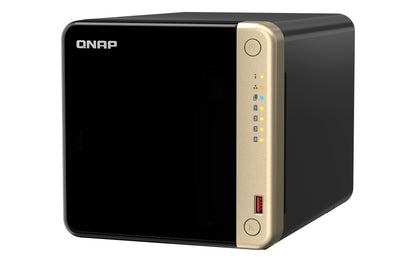QNAP TS-464 NAS Torre Intel® Celeron® N5095 8 GB 0 TB QNAP QTS Negro, Bronce