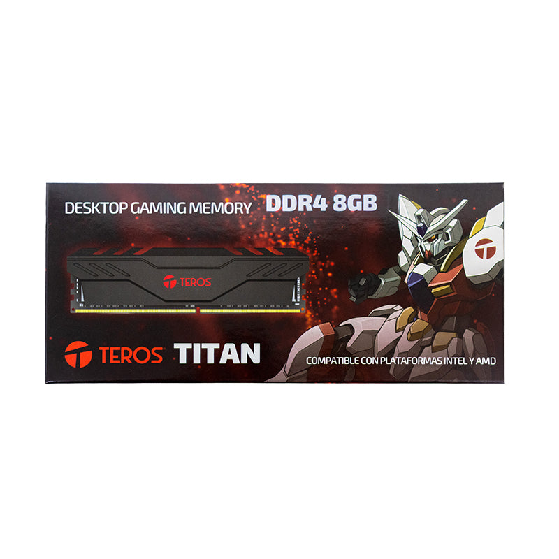 Memoria Ram Teros Titan 8gb Ddr4-3200mhz, Pc4-25600, Cl17/cl16, 1.2/1.35v, Negro 