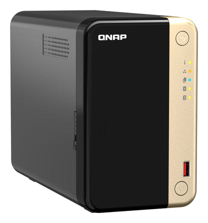 QNAP TS-264 NAS Torre Intel® Celeron® N5095 8 GB 0 TB QNAP Turbo System Negro, Oro
