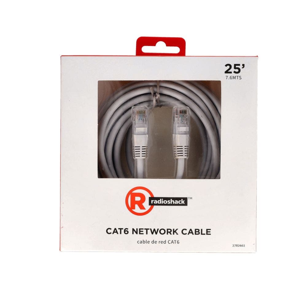Cable De Red Ethernet Radioshack Cat6 Rj45 - 7.6 Metros