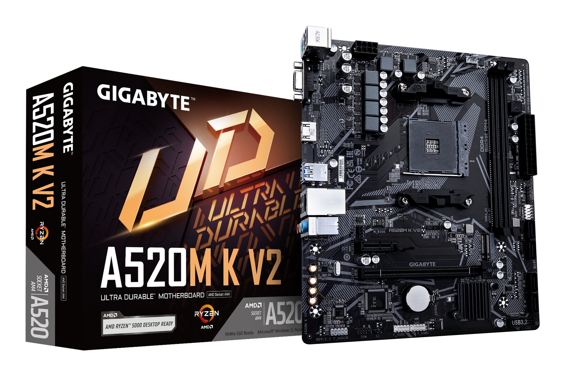 GIGABYTE Placa base A520M K V2