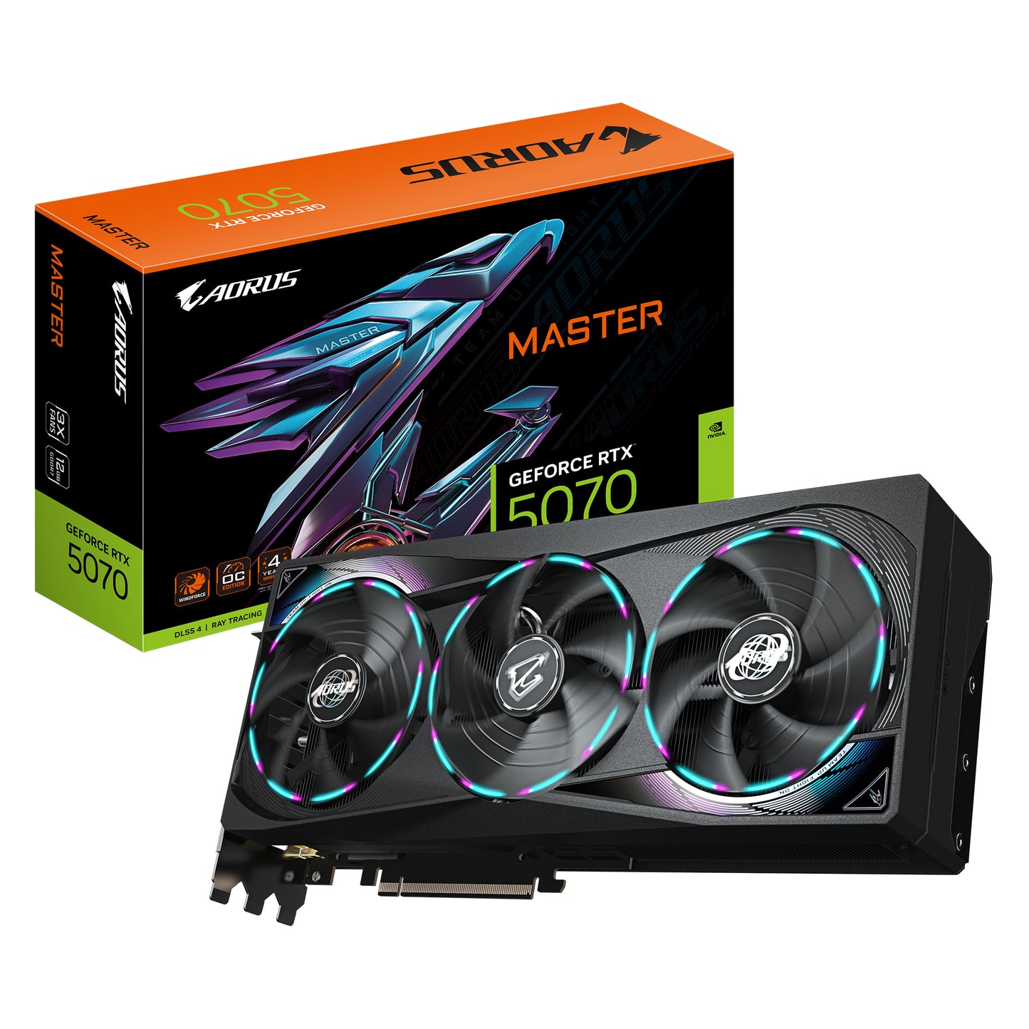 GIGABYTE AORUS GeForce RTX 5070 MASTER 12G Tarjeta Gráfica