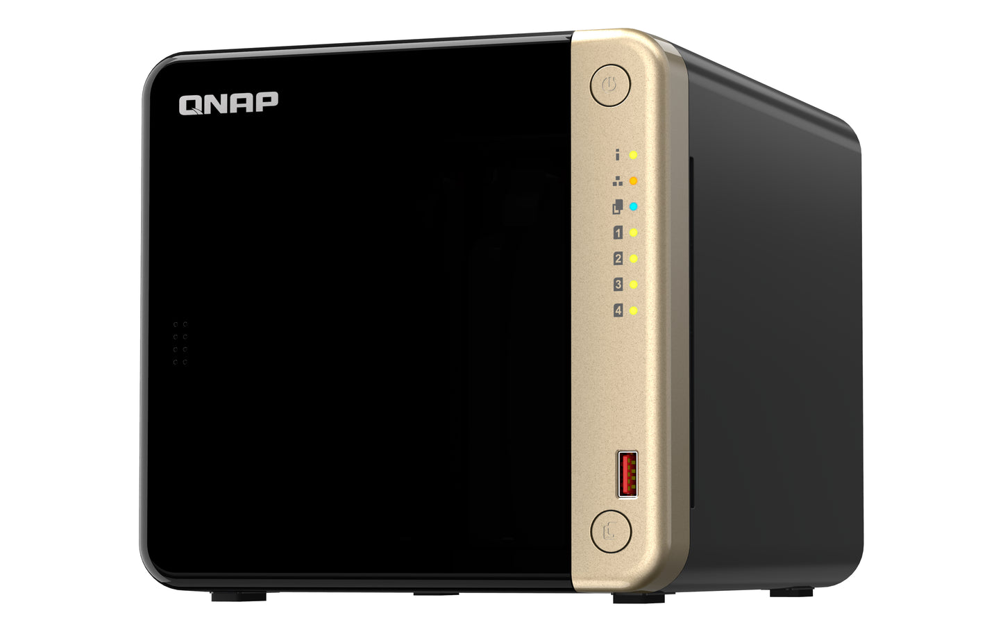 QNAP TS-464 NAS Torre Intel® Celeron® N5095 8 GB 0 TB QNAP QTS Negro, Bronce