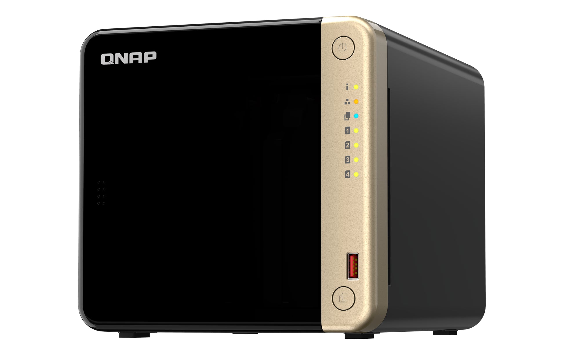 QNAP TS-464 NAS Torre Intel® Celeron® N5095 8 GB 0 TB QNAP QTS Negro, Bronce