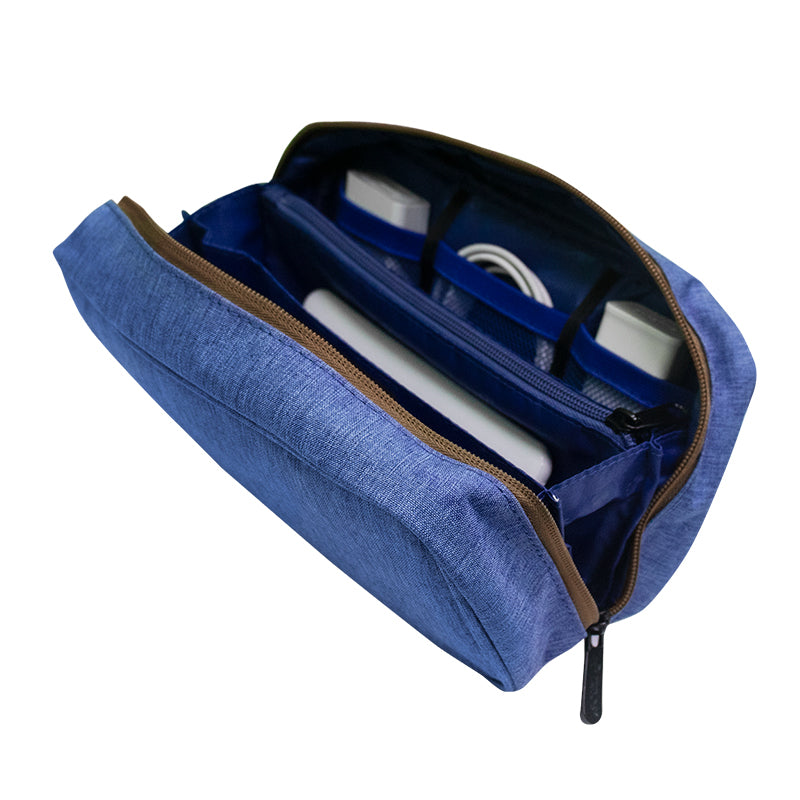 Cartuchera / Estuche / Organizador / Portacables Teros Te-acs9016, Azul Cartucher