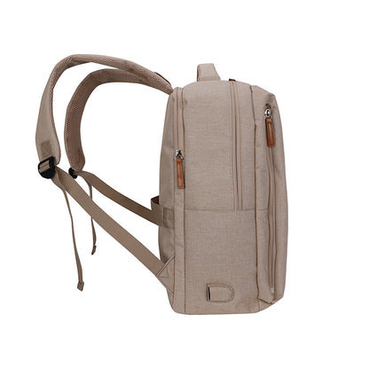 Backpack Teros City Iii Te-9046bg, Para Notebooksde Hasta 15.6, Color Beige Elev