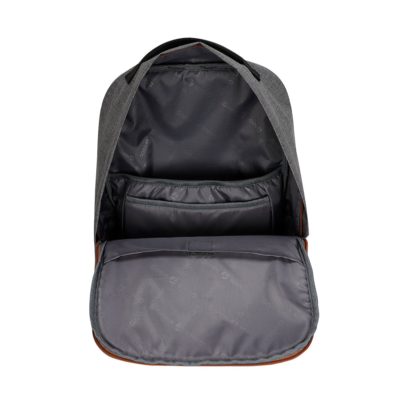 Backpack Teros City Ii Te-9028-2gr, Para Notebooks De Hasta 15.6 - Color Gris Mu