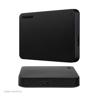 Disco duro externo Toshiba Canvio Basic, 2TB, USB 3.0, 2.5", Negro.