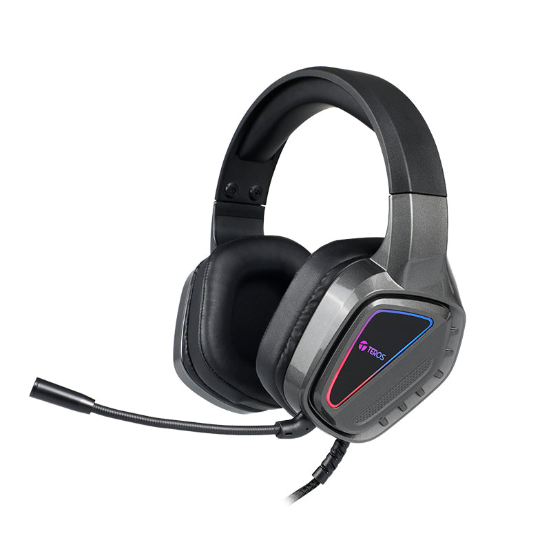 Auriculares Gaming Teros Te-8171n, Estéreo, Micrófono, Luces Rgb Los Auriculares