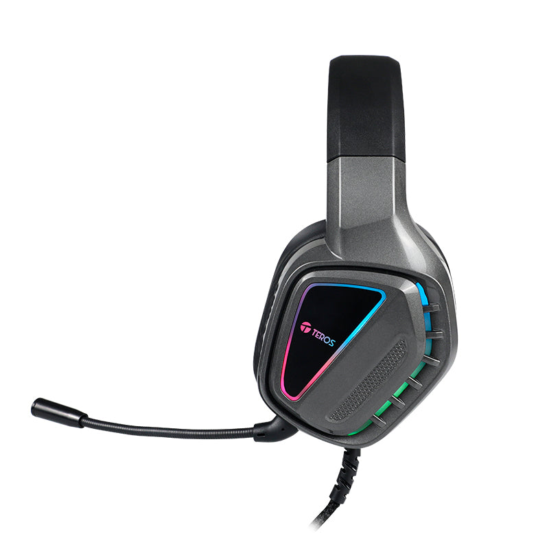 Auriculares Gaming Teros Te-8171n, Estéreo, Micrófono, Luces Rgb Los Auriculares