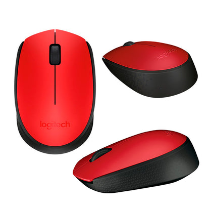 Mouse Óptico Inalámbrico Logitech M170, Ambidiestro, Receptor Usb, 2.4 Ghz, Rojo.[@@@